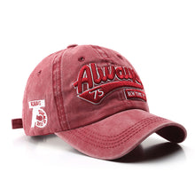 Load image into Gallery viewer, Adjustable Antique Finish and Water-washing Finish Hat Letter Embroidery Casual Outdoor Baseball Unisex Cap Men Street Trend Cool Cap Sun Hat Peaked Cap
