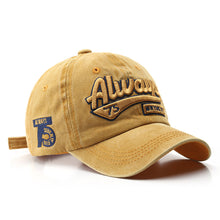 Load image into Gallery viewer, Adjustable Antique Finish and Water-washing Finish Hat Letter Embroidery Casual Outdoor Baseball Unisex Cap Men Street Trend Cool Cap Sun Hat Peaked Cap
