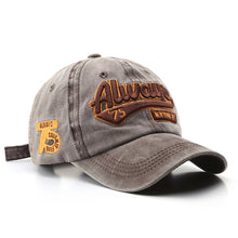 Load image into Gallery viewer, Adjustable Antique Finish and Water-washing Finish Hat Letter Embroidery Casual Outdoor Baseball Unisex Cap Men Street Trend Cool Cap Sun Hat Peaked Cap
