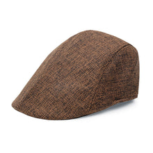Load image into Gallery viewer, Men British Cotton Linen Beret Entleman Duckbill Breathable Caps Linen Hat Boy Linen Outdoor Street Hats Leisure Sports Sun Caps
