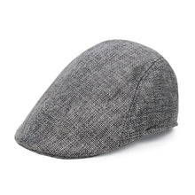 Load image into Gallery viewer, Men British Cotton Linen Beret Entleman Duckbill Breathable Caps Linen Hat Boy Linen Outdoor Street Hats Leisure Sports Sun Caps
