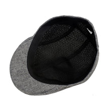 Load image into Gallery viewer, Men British Cotton Linen Beret Entleman Duckbill Breathable Caps Linen Hat Boy Linen Outdoor Street Hats Leisure Sports Sun Caps
