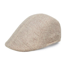 Load image into Gallery viewer, Men British Cotton Linen Beret Entleman Duckbill Breathable Caps Linen Hat Boy Linen Outdoor Street Hats Leisure Sports Sun Caps
