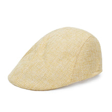 Load image into Gallery viewer, Men British Cotton Linen Beret Entleman Duckbill Breathable Caps Linen Hat Boy Linen Outdoor Street Hats Leisure Sports Sun Caps
