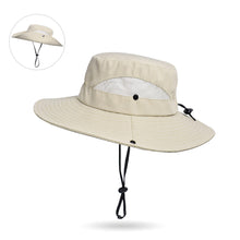 Load image into Gallery viewer, New Sun Protection Wide Brim Fishing Hat Summer Breathable Mesh Camping Hiking Caps Anti-UV Sun Hat Mountaineering Caps Panama Hat for Women and Men

