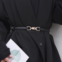 Load image into Gallery viewer, PU Leather Thin Belt Women's Fashion Casual Accessories Luxury Design Girdle Korean Corset Adjustable Metal Buckle Waist Decoration For Female

