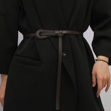 Load image into Gallery viewer, PU Leather Thin Knot Belt Women's Fashion Casual Accessories Luxury Design Girdle Korean Corset Adjustable Metal Buckle Waist Decoration For Female
