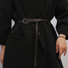 Load image into Gallery viewer, PU Leather Thin Knot Belt Women's Fashion Casual Accessories Luxury Design Girdle Korean Corset Adjustable Metal Buckle Waist Decoration For Female
