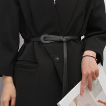 Load image into Gallery viewer, PU Leather Thin Knot Belt Women's Fashion Casual Accessories Luxury Design Girdle Korean Corset Adjustable Metal Buckle Waist Decoration For Female
