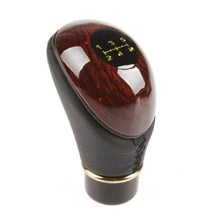 Load image into Gallery viewer, Universal Car 5 Speed Lever Shift Knob Wooden PU Leather Truck Manual Gear Stick Knob Shift Accessories
