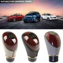 Load image into Gallery viewer, Universal Car 5 Speed Lever Shift Knob Wooden PU Leather Truck Manual Gear Stick Knob Shift Accessories
