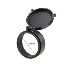 Load image into Gallery viewer, 30mm-69mm Transparent Airsoft Hunting Rifle Scope Lens Cover Flip Up Quick Spring Protection Cap Objective Lense Lid
