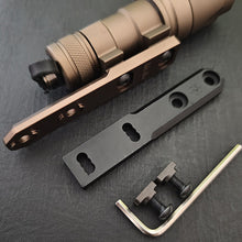 Load image into Gallery viewer, SF M300/M600 Tactical Flashlight Metal Offset Base Extension Bracket for Mlok Keymod Hunting Weapon Light Side Rail
