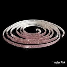 Load image into Gallery viewer, 1m/5m 3.2ft/16ft Car DIY Auto Decorative Stickers Crystal Diamond Car Decoration Accessories Double Rows Stickers Auto Interior Cover
