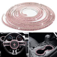 Load image into Gallery viewer, 1m/5m 3.2ft/16ft Car DIY Auto Decorative Stickers Crystal Diamond Car Decoration Accessories Double Rows Stickers Auto Interior Cover
