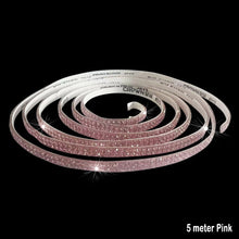 Load image into Gallery viewer, 1m/5m 3.2ft/16ft Car DIY Auto Decorative Stickers Crystal Diamond Car Decoration Accessories Double Rows Stickers Auto Interior Cover
