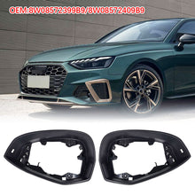 Load image into Gallery viewer, Car Side Mirror Housing Frame Glossy Glass Surround Rear View Mirror Frame Holder Bracket L&amp;R For Audi A4 B9 A5 Exterior Accessories
