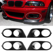 Load image into Gallery viewer, 1 Pair Car Fog Light Cover Grill Frame Carbon Fiber For BMW E46 M3 2001 2002 2003 2004 2005 2006 Surrounds Air Duct Fog Lamp Hood
