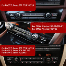 Load image into Gallery viewer, 11/12/14pcs Car Interior Dashboard Air Conditioner AC Button Heater Switch Cover Kit For BMW 5 6 7 Series X5 X6 F10 F18 F06 F12 F01 F02 F15 F16
