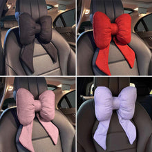 Load image into Gallery viewer, Car Headrest Neck Pillow Bow Seat Pillow Waist Cushion for Four Seasons Accessories Automotive
