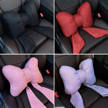 Load image into Gallery viewer, Car Headrest Neck Pillow Bow Seat Pillow Waist Cushion for Four Seasons Accessories Automotive
