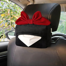 Load image into Gallery viewer, Car Seat Belt Shoulder Cover Neck Headrest Pillow Steering Wheel Cover Tissue Box Red Bow
