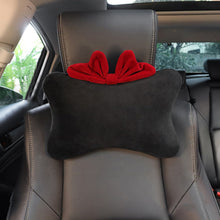 Load image into Gallery viewer, Car Seat Belt Shoulder Cover Neck Headrest Pillow Steering Wheel Cover Tissue Box Red Bow
