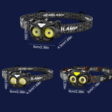 Load image into Gallery viewer, 1PC Outdoor Multi-Function Owl LED Strong Light Induction Light Portable Removable Camping Fishing Headlight COB Warning Lamp
