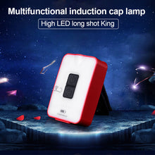 Load image into Gallery viewer, 1PC Multi-Function Smart Sensing Cap Clamp Light Large Capacity Outdoor Camping Fishing Headwear LED Working Light USB Charging
