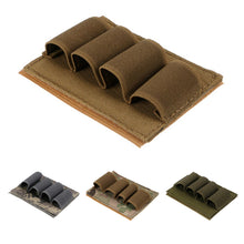 Load image into Gallery viewer, 1PC Outdoor Multifunctional 4-Hole Shotgun Sticker Equipment EDC Tactical Self-Adhesive Cloth Bullet Bag MOLLE Accessories
