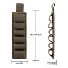 Load image into Gallery viewer, 1PC Outdoor Multi-Function EDC 6-Hole Shotgun Ammunition Bag Self-Adhesive Cloth MOLLE Tactical Accessories
