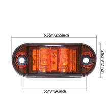 Load image into Gallery viewer, 12V- 24V Trailer Truck Side Clearance Marker Lamp Warning Lights 2LED Side Marker Lamp Marker Caravan
