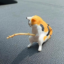 Load image into Gallery viewer, Cute Car Interior Decoration Fishing Cat Resin Auto Rearview Mirror Pendant Air Outlet Navigation Screen Car Accessories Ornament

