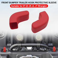 Load image into Gallery viewer, 2Pcs Car Accessories Silicone Front Bumper Tow Hook Cover Towball Hook Cushion Protector For Jeep Wrangler JK JL Gladiator JT 2007-2023
