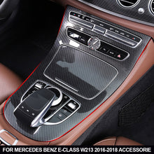 Load image into Gallery viewer, 2Pcs/Set Car Center Console Gear Panel Frame Gear Shift Panel Cover Trim For Mercedes Benz E-Class W213 2016-2018 Accessorie
