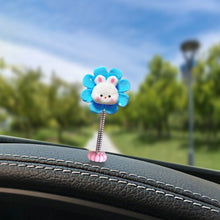 Load image into Gallery viewer, Cartoon Car Interior Shaking Head Flower Ornament Decoration Shake Head Decor Double-sided Tape
