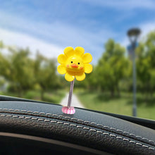 Load image into Gallery viewer, Cartoon Car Interior Shaking Head Flower Ornament Decoration Shake Head Decor Double-sided Tape

