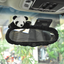 Load image into Gallery viewer, Cute Car Interior Rearview Mirror Cover Plush Rabbit Heart Decoration Auto Rear View Mirror Case Accessories
