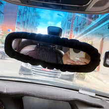 Load image into Gallery viewer, Cute Car Interior Rearview Mirror Cover Plush Rabbit Heart Decoration Auto Rear View Mirror Case Accessories
