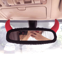 Load image into Gallery viewer, Cute Car Interior Rearview Mirror Cover Plush Rabbit Heart Decoration Auto Rear View Mirror Case Accessories

