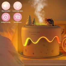 Load image into Gallery viewer, Cat Cake Aroma Diffuser USB Input Air Humidifier Essential Oil Diffusers with LED Light Ultrasonic Fragrance Aromatherapy Humidifiers For Home
