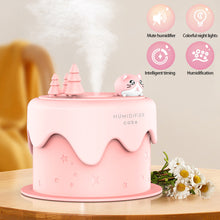 Load image into Gallery viewer, Cat Cake Aroma Diffuser USB Input Air Humidifier Essential Oil Diffusers with LED Light Ultrasonic Fragrance Aromatherapy Humidifiers For Home
