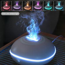 Load image into Gallery viewer, 7 Color Flame Aroma Diffuser Air Humidifier with LED Light USB Input Essential Oil Flame Lamp Humidifier 200ml

