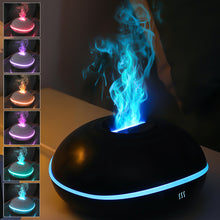 Load image into Gallery viewer, 7 Color Flame Aroma Diffuser Air Humidifier with LED Light USB Input Essential Oil Flame Lamp Humidifier 200ml

