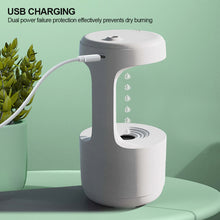 Load image into Gallery viewer, Anti-gravity Air Humidifier USB Air Purifier with Light Suspended Water Led Clock Display Quiet Desktop Air Humidifier 800ml
