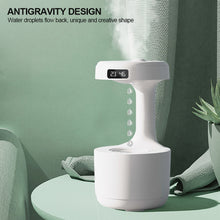 Load image into Gallery viewer, Anti-gravity Air Humidifier USB Air Purifier with Light Suspended Water Led Clock Display Quiet Desktop Air Humidifier 800ml
