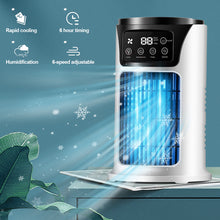 Load image into Gallery viewer, Mini Air Conditioner Timing Air Cooler Fan with Light USB Air Cooling Fan Office Desktop Fan Moisturizing Fan
