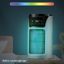 Load image into Gallery viewer, Mini Air Conditioner Timing Air Cooler Fan with Light USB Air Cooling Fan Office Desktop Fan Moisturizing Fan
