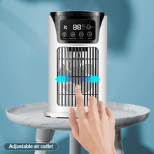 Load image into Gallery viewer, Mini Air Conditioner Timing Air Cooler Fan with Light USB Air Cooling Fan Office Desktop Fan Moisturizing Fan
