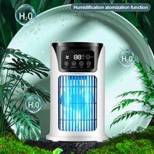 Load image into Gallery viewer, Mini Air Conditioner Timing Air Cooler Fan with Light USB Air Cooling Fan Office Desktop Fan Moisturizing Fan
